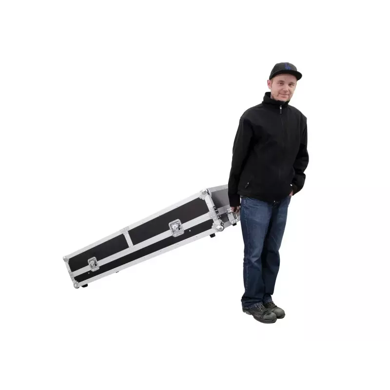 Mala rígida Roadinger 30124208 para mesa de DJ contraplacado preto prateado