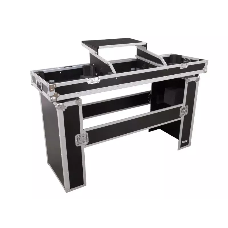 Mala rígida Roadinger 30124208 para mesa de DJ contraplacado preto prateado