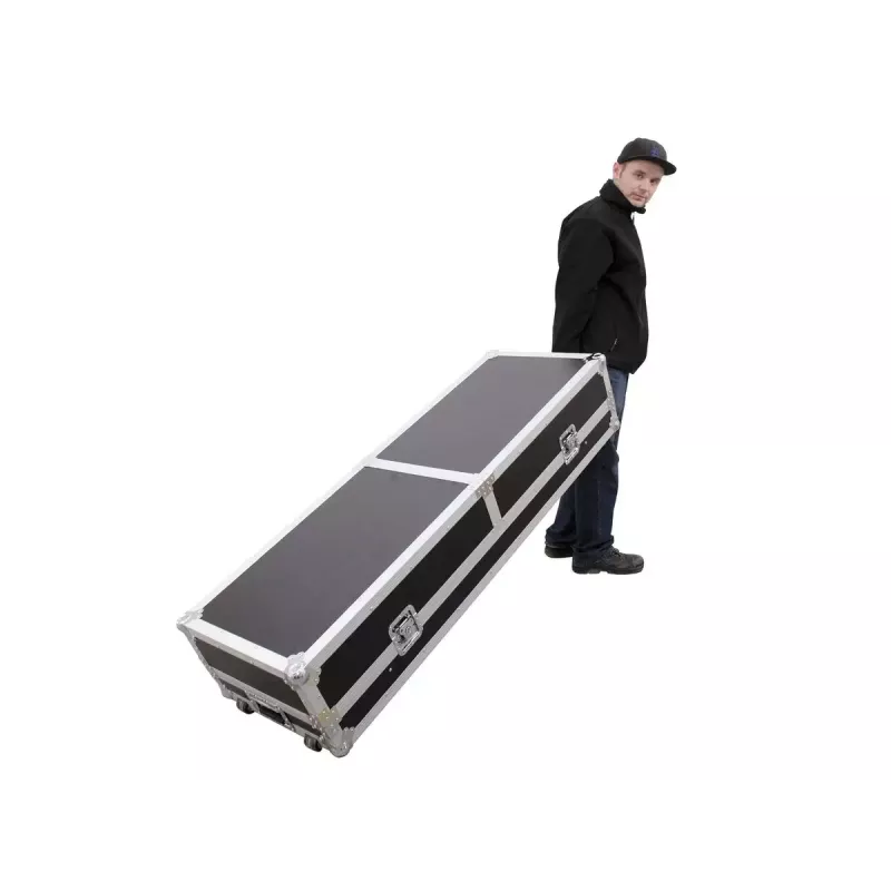 Mala rígida Roadinger 30124208 para mesa de DJ contraplacado preto prateado