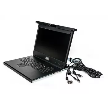 Consola de rack Vertiv Avocent LRA185KMM-205 48,3 cm (19 polegadas) 1366 x 768 píxeis plástico, aço preto 1U