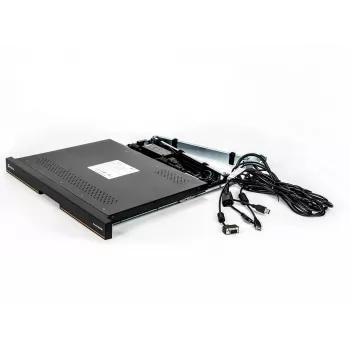 Consola de rack Vertiv Avocent LRA185KMM-205 48,3 cm (19 polegadas) 1366 x 768 píxeis plástico, aço preto 1U