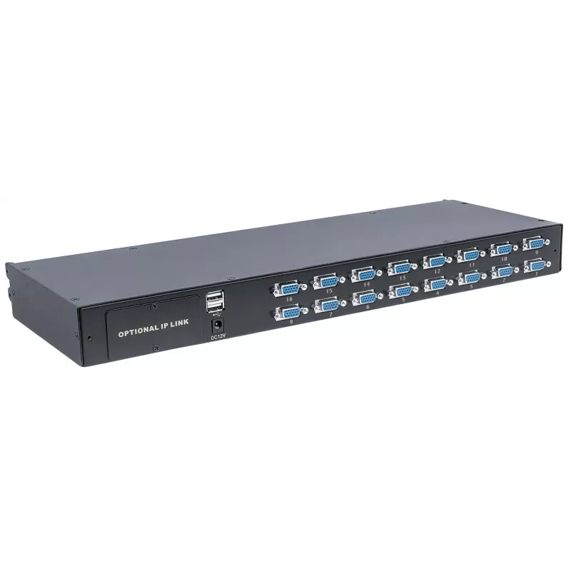 Intellinet comutador KVM VGA modular de 16 portas, para utilização com as referências 507622, 507738, 507981, 507998, 508025, 508032, 508049 e 508056