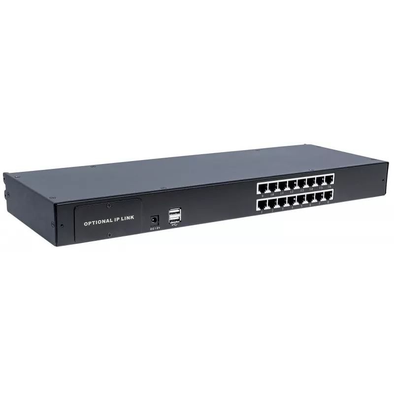 Intellinet comutador KVM VGA CAT5 modular de 16 portas, para utilização com as referências 507622, 507738, 507981, 507998, 508025, 508032, 508049 e 508056