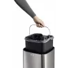 Durable TOUCH 21L retangular aço inoxidável preto prateado