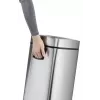 Durable TOUCH 21L retangular aço inoxidável preto prateado