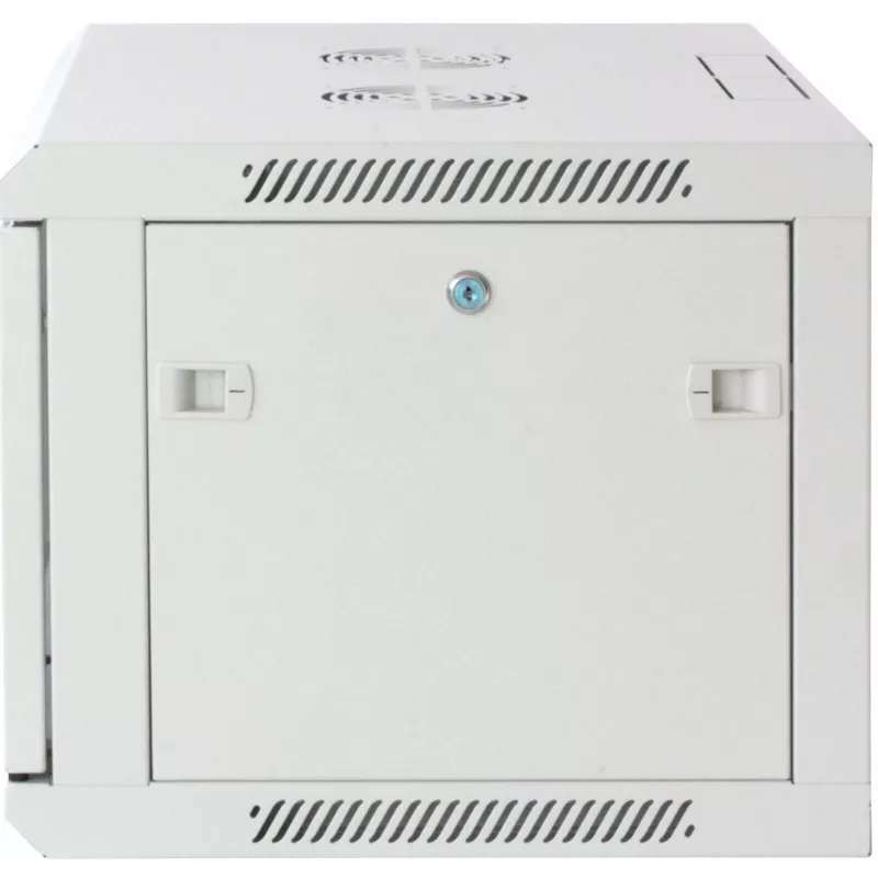 Intellinet armário de rede 19 polegadas – montagem na parede (standard), 6U, 450 mm de profundidade, cinzento, montado, máx. 60 kg, também adequado para colocação em mesa ou chão, profundidade útil 350 mm, porta de metal e vidro, painel traseiro, paredes laterais removíveis, peças para montagem na parede (por exemplo, parafusos/buchas) não incluídas