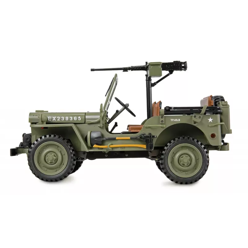 Amewi 22737 Jeep Willys MB Scale Crawler 4WD 1:14 RTR, verde, 14+