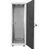 Armário de rede Intellinet 19 polegadas – autónomo, 26HE, 600x600 mm (largura x profundidade), cinzento, Flatpack, máx. 1500 kg, fechadura de porta multiponto, uma fechadura por painel lateral, profundidade útil 123 a 373 mm, IP20, rack, aço