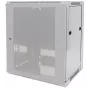 Armário de rede Intellinet 19 polegadas - montagem na parede (standard), 9HE, 600 mm de profundidade, cinzento, Flatpack, máx. 60 kg, também utilizável como equipamento de mesa ou de chão, profundidade útil 410 mm, porta de metal e vidro, painel traseiro, laterais removíveis, peças para montagem na parede (por ex. parafusos/buchas) não incluídas