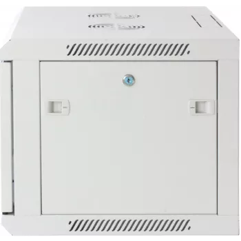 Intellinet Armário de rede 19 inch – montagem na parede (standard), 12U, 450 mm de profundidade, cinzento, montado, máx. 60 kg, também adequado para utilização em secretária ou no chão, profundidade útil 350 mm, porta de metal e vidro, painel traseiro, laterais removíveis, peças de fixação para montagem na parede (por ex. parafusos/buchas) não incluídas