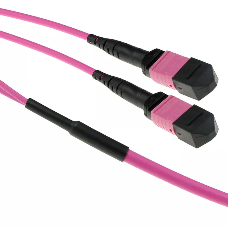 ACT 10 metros multimodo 50/125 OM4(OM3) polaridade A cabo troncal de fibra ótica com 2 conectores fêmea MTP/MPO em cada extremidade