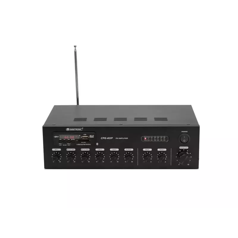 Amplificador de áudio Omnitronic 80709605 palco/espetáculo preto