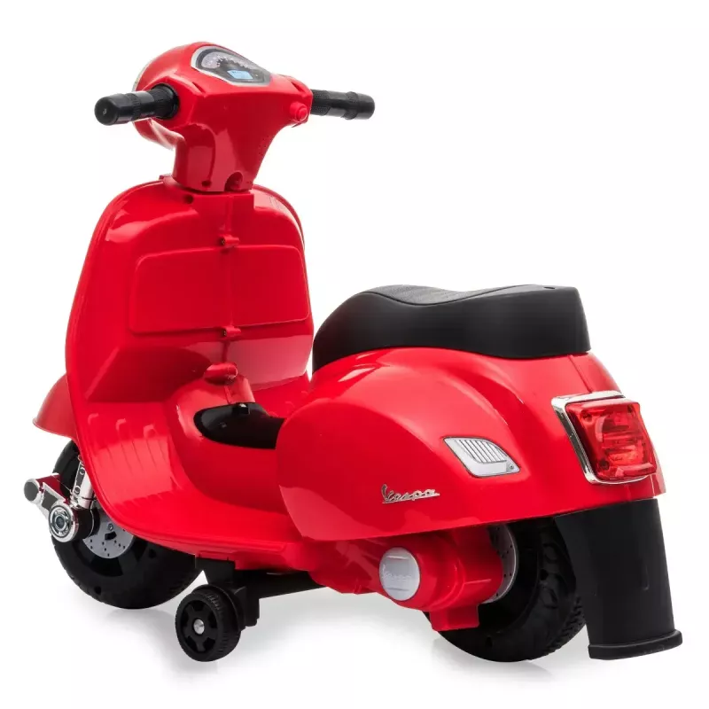 Veículo elétrico montável Jamara Vespa Mini Roller – a bateria, 4 rodas, para crianças a partir de 1,6 anos, luzes, cores: preto/vermelho