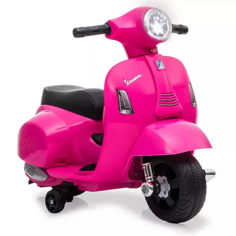 Veículo elétrico montável Jamara Vespa Mini Roller, a bateria, 4 rodas, a partir de 1,6 anos, luzes, preto ou rosa
