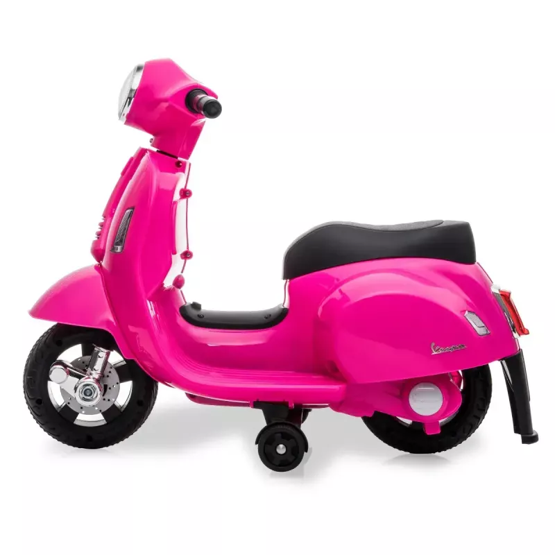 Veículo elétrico montável Jamara Vespa Mini Roller, a bateria, 4 rodas, a partir de 1,6 anos, luzes, preto ou rosa