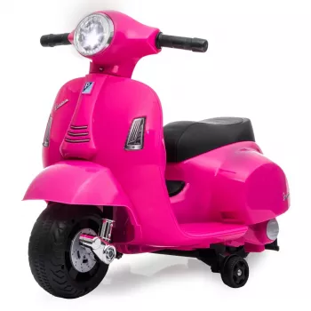 Veículo elétrico montável Jamara Vespa Mini Roller, a bateria, 4 rodas, a partir de 1,6 anos, luzes, preto ou rosa