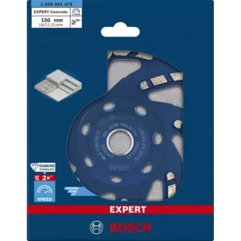 Disco de desbaste Bosch 2 608 901 478 com centro plano para betão