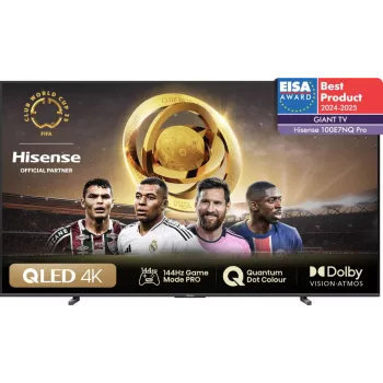 Hisense 100E77NQ PRO 2,54 m (100 polegadas) 4K Ultra HD Smart TV Wi-Fi preto 500 cd/m²