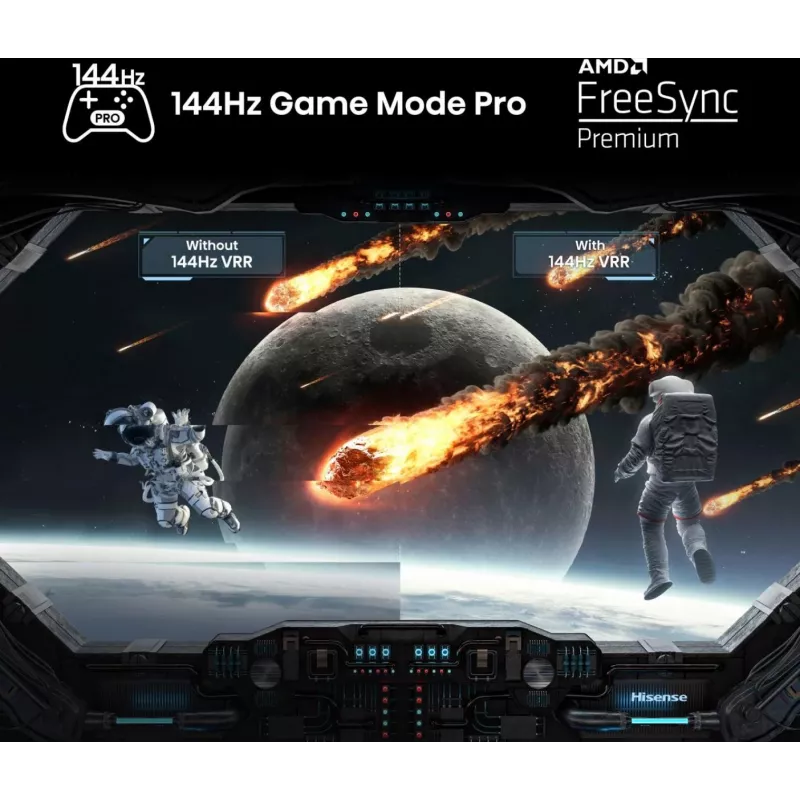 Hisense 100E77NQ PRO 2,54 m (100 polegadas) 4K Ultra HD Smart TV Wi-Fi preto 500 cd/m²