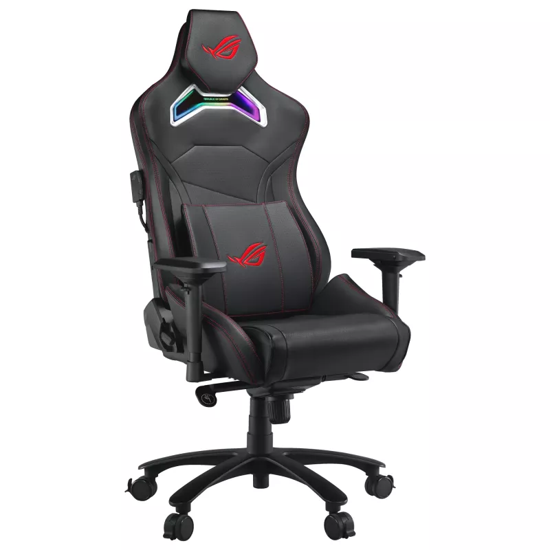 Cadeira gaming universal ASUS ROG Chariot X assento acolchoado preto