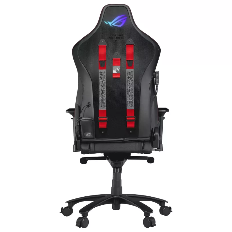 Cadeira gaming universal ASUS ROG Chariot X assento acolchoado preto