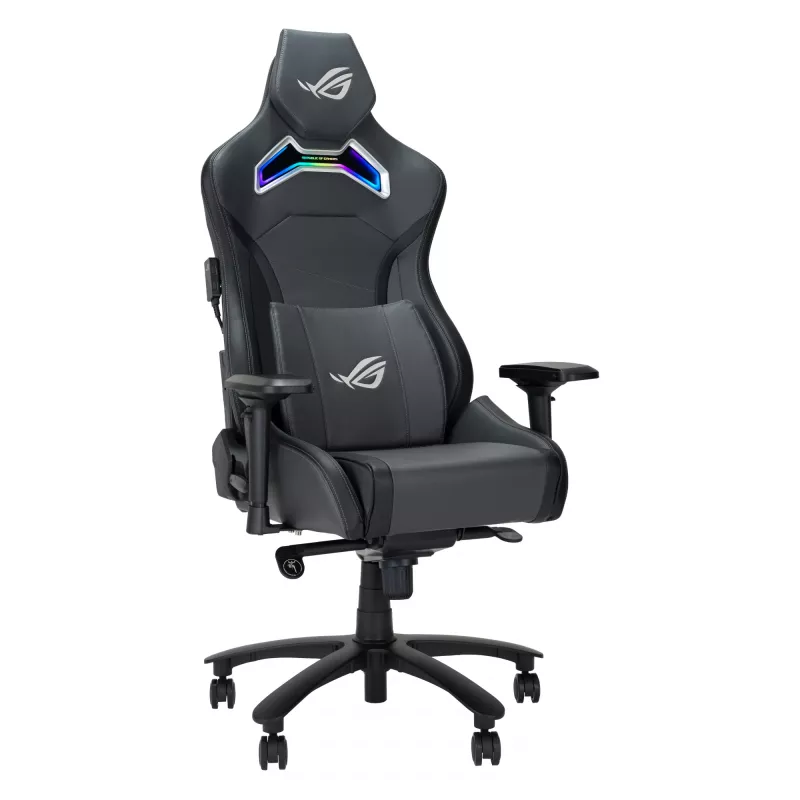 Cadeira gaming universal ASUS ROG Chariot X assento acolchoado cinzento