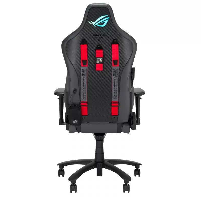 Cadeira gaming universal ASUS ROG Chariot X assento acolchoado cinzento