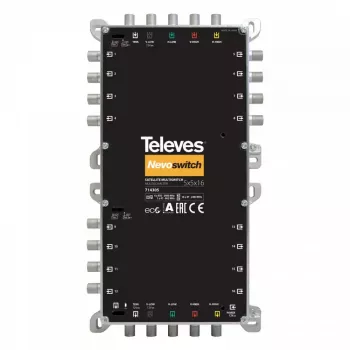 Multiswitch de satélite Televes MS512NCQ 5 entradas 12 saídas