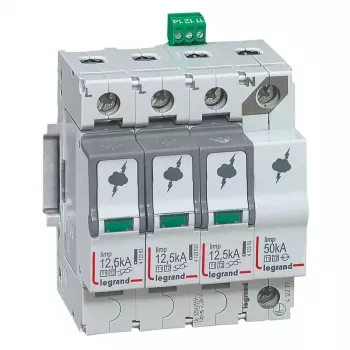 Legrand 412277 SPD proteção contra sobretensões T1+T2 3P+N 12,5kA