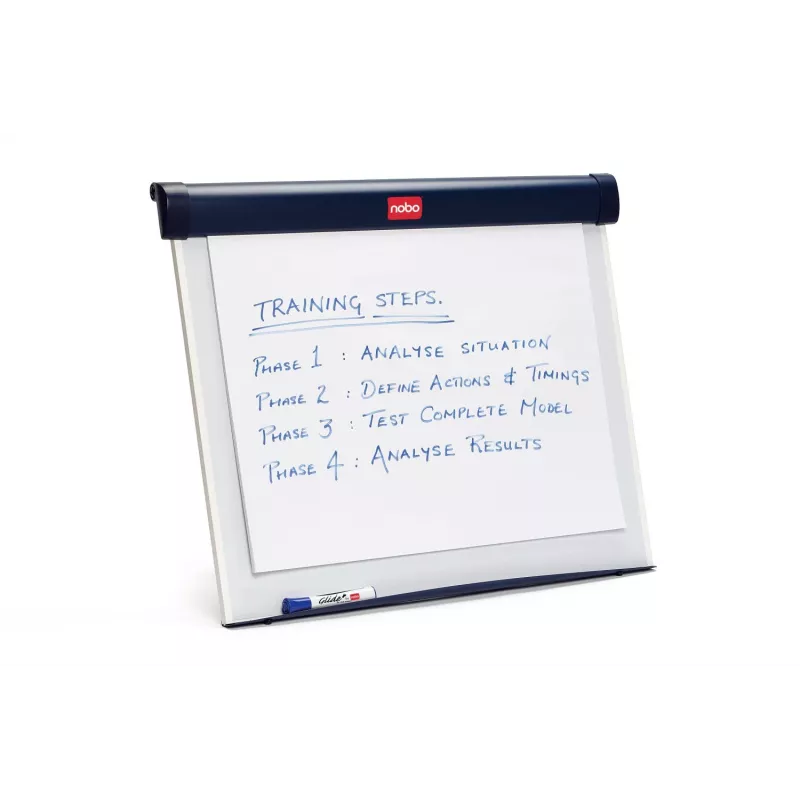 Cavalete para flipchart Nobo Barracuda Desktop, aço, azul, branco, China, 6,93 kg, 750 mm, 655 mm