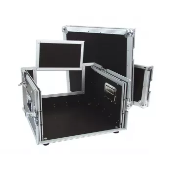 Flightcase Roadinger 30110003 contraplacado preto prateado 11 kg