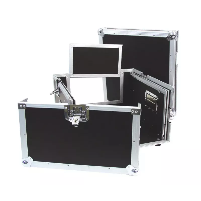 Flightcase Roadinger 30110003 contraplacado preto prateado 11 kg