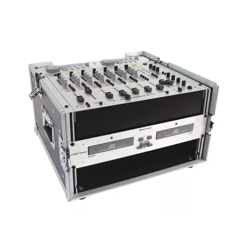 Flightcase Roadinger 30110003 contraplacado preto prateado 11 kg