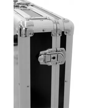 Flightcase Roadinger 30125346 controlador de DJ contraplacado preto prateado