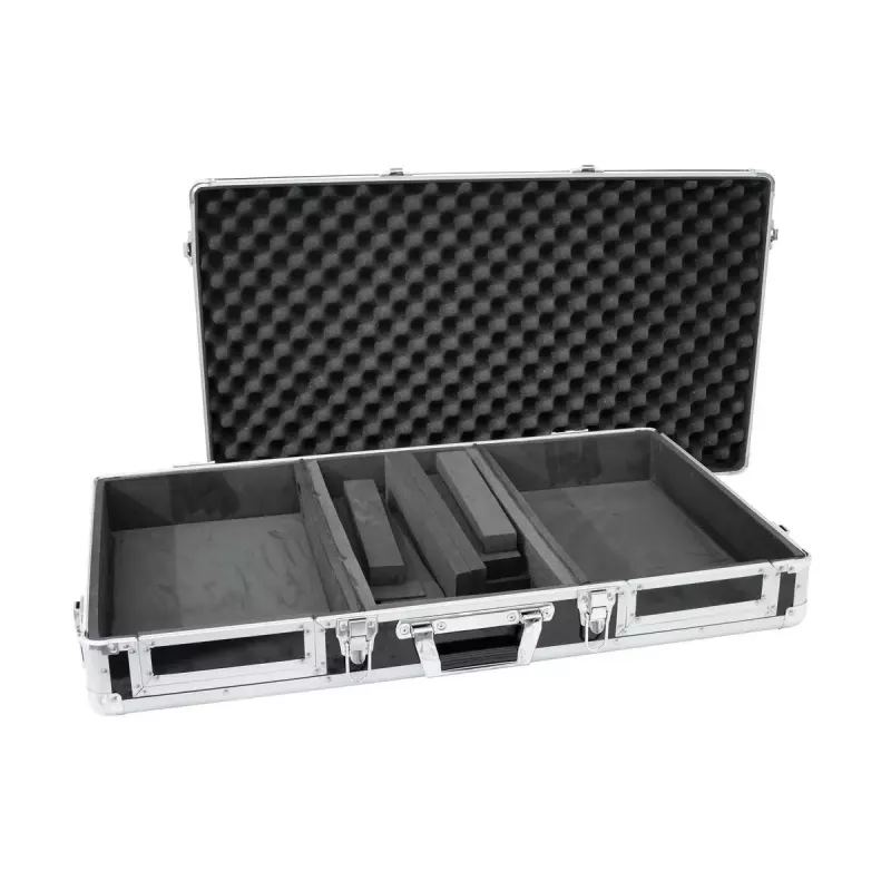 Hardcase Roadinger 30125342 para controlador de DJ contraplacado preto prateado