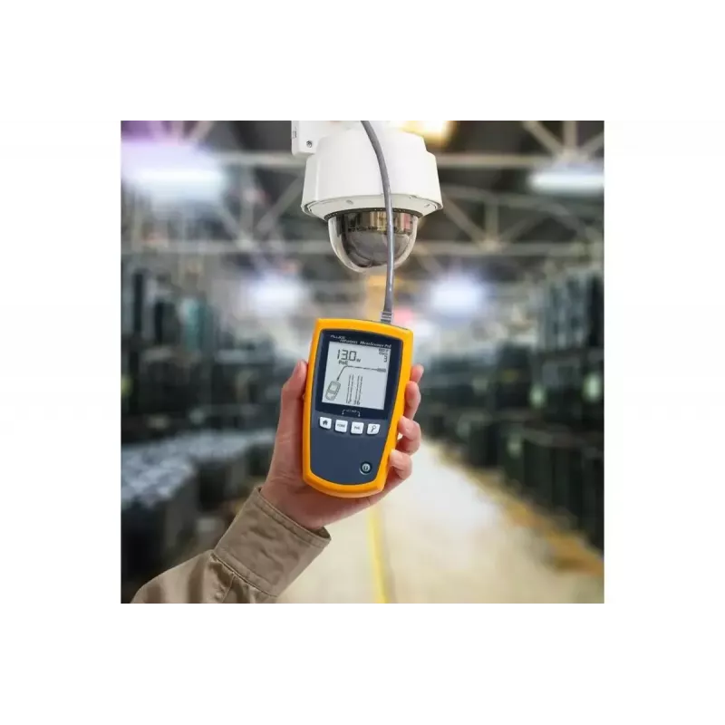 Testador PoE Fluke MicroScanner PoE preto azul amarelo RJ-45 RJ-11