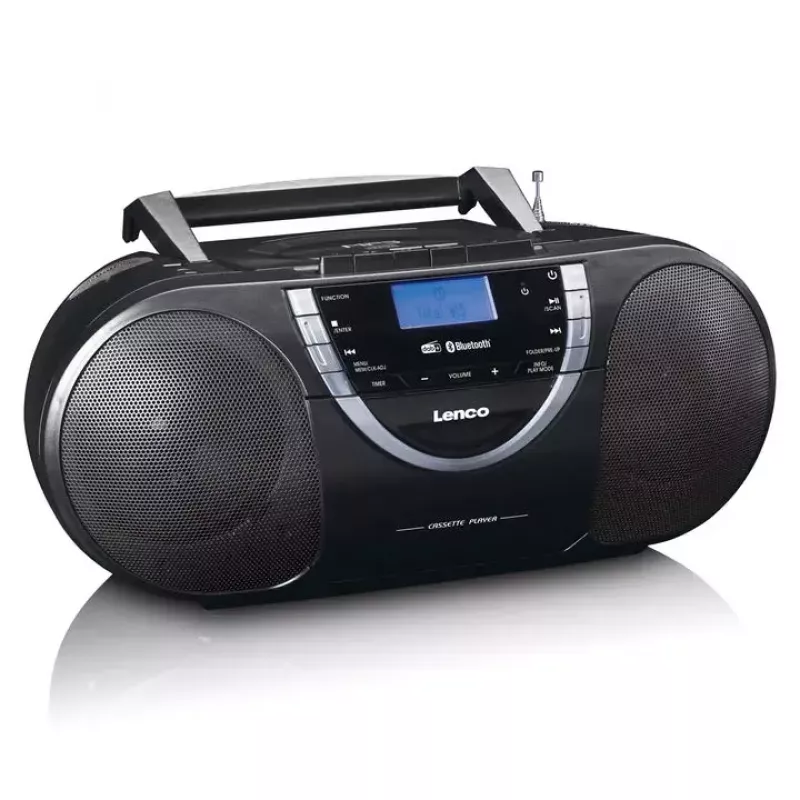 Leitor de CD pessoal Lenco SCD-600 preto prateado DAB+ FM PLL