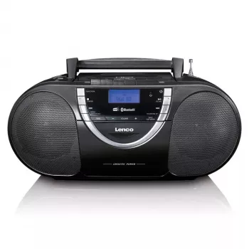 Leitor de CD pessoal Lenco SCD-600 preto prateado DAB+ FM PLL