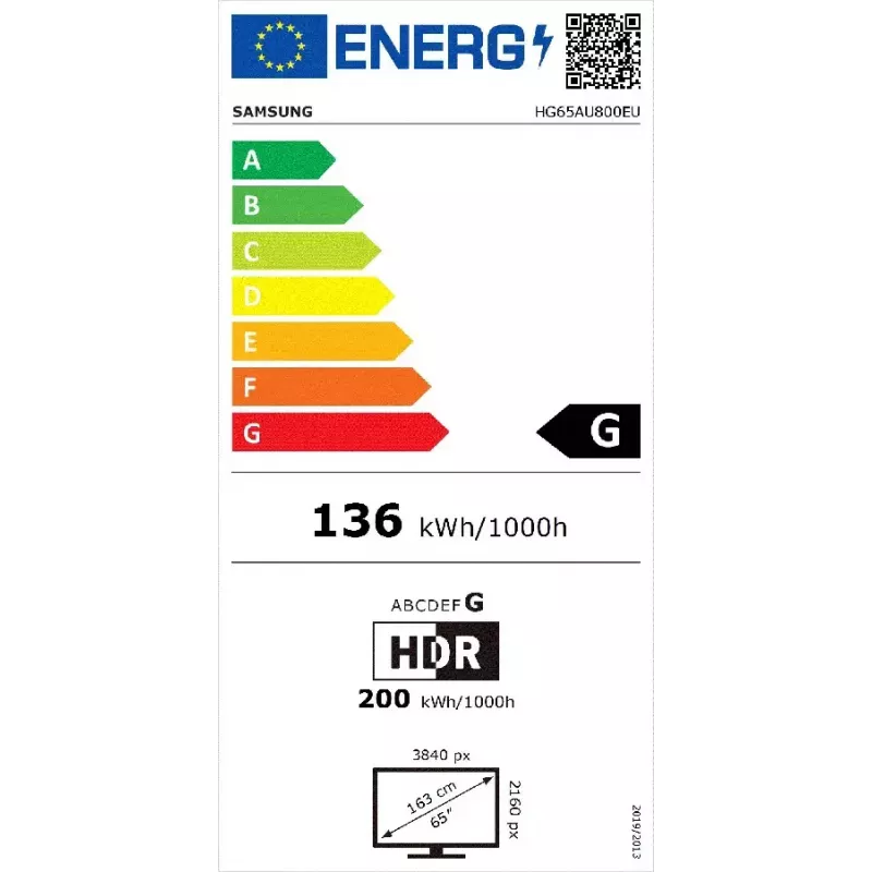 Samsung HG65AU800EU 165,1 cm (65 polegadas) 4K Ultra HD Smart TV preto 20 W