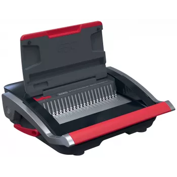 GBC CombBind® CB25 Encadernadora manual, encadernadora de pente, manual, 390 folhas, Preto, Vermelho