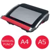 GBC CombBind® CB25 Encadernadora manual, encadernadora de pente, manual, 390 folhas, Preto, Vermelho