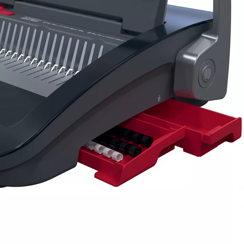 GBC CombBind® CB25 Encadernadora manual, encadernadora de pente, manual, 390 folhas, Preto, Vermelho