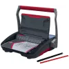 GBC CombBind® CB25 Encadernadora manual, encadernadora de pente, manual, 390 folhas, Preto, Vermelho