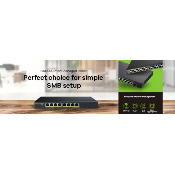 Zyxel GS1900-8HP Gerido L2 Gigabit Ethernet (10/100/1000) Power over Ethernet (PoE) Preto