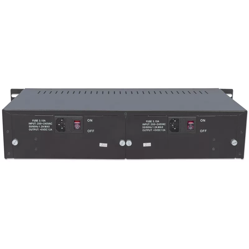 Intellinet Caixa para conversores de media de 14 slots, com fonte de alimentação redundante, montagem em rack 19 polegadas, 2U