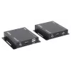 Manhattan 1080p HDMI KVM over IP Extender Kit, estende sinal 1080p@60Hz até 120m com um único cabo Ethernet Cat6 ou uma rede compatível com IP, transmissor e recetor, portas USB-A para PC/rato/teclado, preto, três anos de garantia
