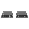 Manhattan 1080p HDMI KVM over IP Extender Kit, estende sinal 1080p@60Hz até 120m com um único cabo Ethernet Cat6 ou uma rede compatível com IP, transmissor e recetor, portas USB-A para PC/rato/teclado, preto, três anos de garantia