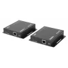 Manhattan 1080p HDMI KVM over IP Extender Kit, estende sinal 1080p@60Hz até 120m com um único cabo Ethernet Cat6 ou uma rede compatível com IP, transmissor e recetor, portas USB-A para PC/rato/teclado, preto, três anos de garantia