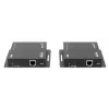 Manhattan 1080p HDMI KVM over IP Extender Kit, estende sinal 1080p@60Hz até 120m com um único cabo Ethernet Cat6 ou uma rede compatível com IP, transmissor e recetor, portas USB-A para PC/rato/teclado, preto, três anos de garantia