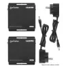 Manhattan 1080p HDMI KVM over IP Extender Kit, estende sinal 1080p@60Hz até 120m com um único cabo Ethernet Cat6 ou uma rede compatível com IP, transmissor e recetor, portas USB-A para PC/rato/teclado, preto, três anos de garantia